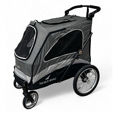Petstro-Wagen bis 55 kg ohne Pflegeaufsatz, grau/schwarz + kostenlose Unterlage Petstro-Wagen bis 55 kg ohne Pflegeaufsatz, grau/schwarz + kostenlose Unterlage