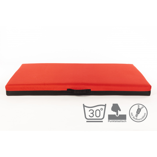 VISCO orthopädische Hundematratze mit abnehmbarem Bezug ROT Oxford Textilien 12 Größen