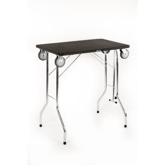 Klappbarer Trimmtisch für Hunde, klappbarer Trimmtisch, mit kugelgelagerten Rollen, Arbeitsfläche 80*50cm