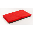 Hundebett Velours rot Schaumstoffplatte Standard