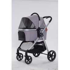 Wagen, grau/schwarz Stroller für Hunde, Katzen und anderen Tieren, Hundewagen, pet roadster, Tier trolley, Hundebuggy