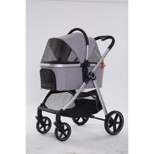 Wagen, grau/schwarz Stroller für Hunde, Katzen und anderen Tieren, Hundewagen, pet roadster, Tier trolley, Hundebuggy