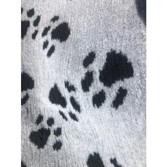 Vet bed grau mit großer schwarze Pfoten rutschfester Boden 3 Größen