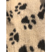 Vet Bed Decke beige/braune Pfoten, antirutscher Boden 3 Größen