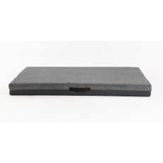 Hundebett grau Velour/grau Kunstleder 12 Größen Hundebett grau Velour/grau Kunstleder 12 Größen