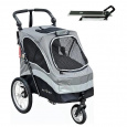 Petstro Wagen, Kinderwagen mit Pflegetisch mittel, Farbe lila/schwarz inklusive Pflegetisch