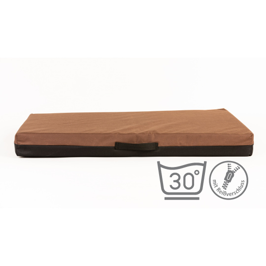 Hundebett - brauner Oxford-Stoff Hundebett - brauner Oxford-Stoff