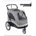 Petstro Kinderwagen mit Groomingtisch groß - Farbe grau/schwarz + Lammfellunterlage gratis