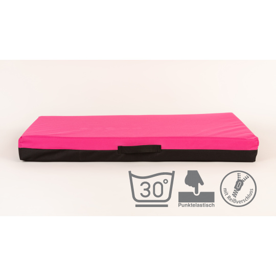 VISCO orthopädische Hundematratze mit abnehmbarem Bezug ROSA Oxford Textilien 12 Größen
