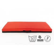 Orthopädisches Hundebett - roter Oxford-Stoff Orthopädisches Hundebett - roter Oxford-Stoff