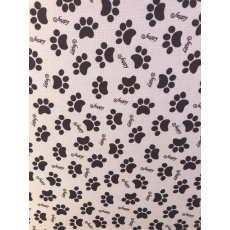 Hundebett, Matratze beige mit braunen Pfoten 12 Größen Hundebett, Matratze beige mit braunen Pfoten 12 Größen