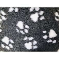 Vet Bed Matte grau/weiße Pfoten