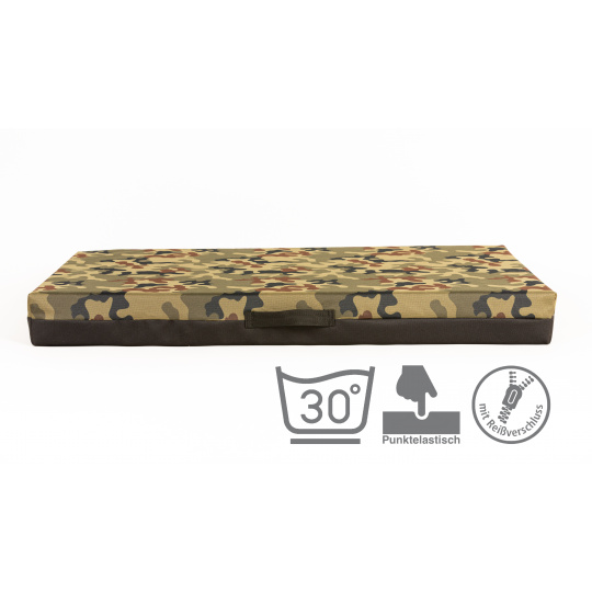 VISCO memory foam Matratze für Hunde mit abnehmbarem Bezug  CAMOUFLAGE Oxford Textilien 12 Größe