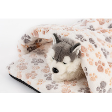 Kuschelbett - "Pantoffel" - Pfoten hellbraun und orange