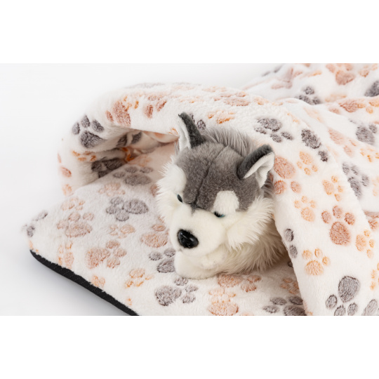 Kuschelbett - "Pantoffel" - Pfoten hellbraun und orange Kuschelbett - "Pantoffel" - Pfoten hellbraun und orange