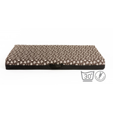 Orthopädisches Hundebett - braune Pfoten Oxford Textil