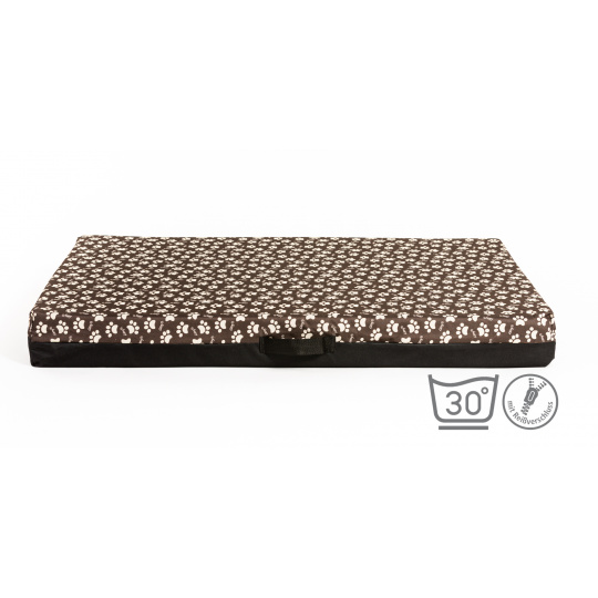 Orthopädisches Hundebett - braune Pfoten Oxford Textil