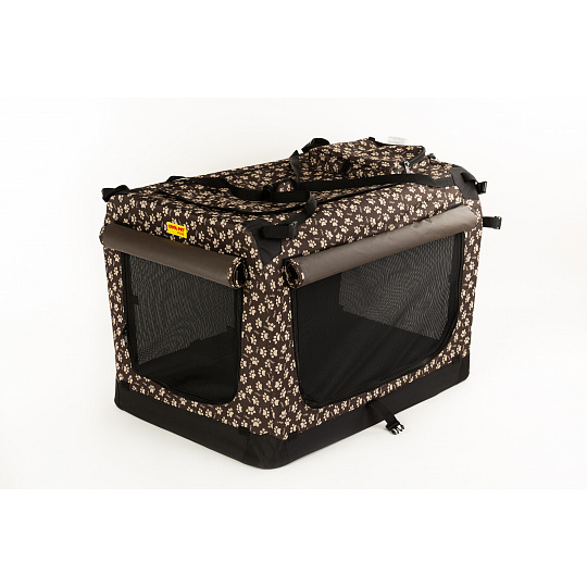 Transportbox COOL PET Plus - braun/beige Pfoten Transportbox COOL PET Plus - braun/beige Pfoten